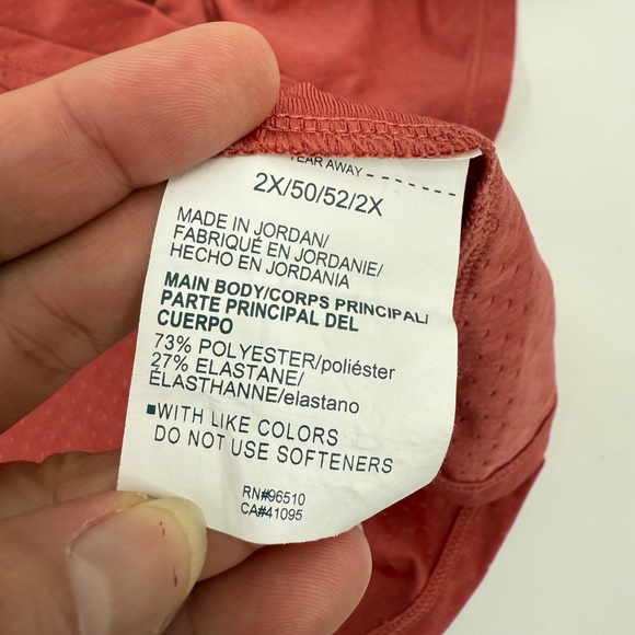 Under Armour Top Women 2X Pink Coral Loose Fit Heatgear Open Back Lightweight - Picture 8 of 11